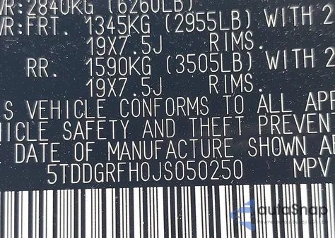 2018 Toyota Highlander Hybrid Limited Platinum from USA, damaged, VIN 5TDDGRFH0JS050250